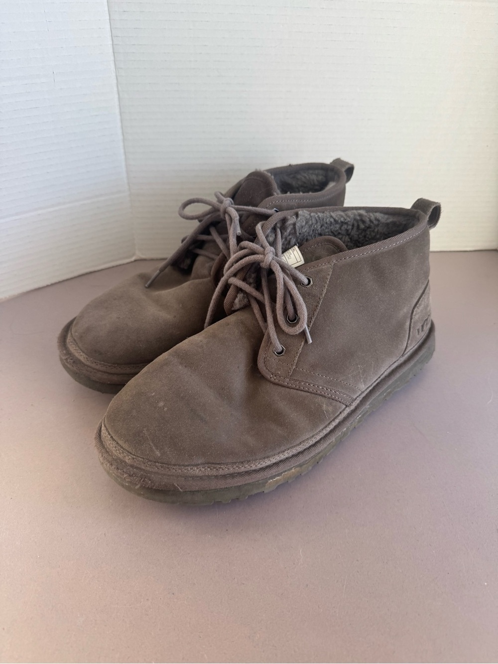 UGG Men's Suede Lace-Up Ankle Boots - Dark Brown